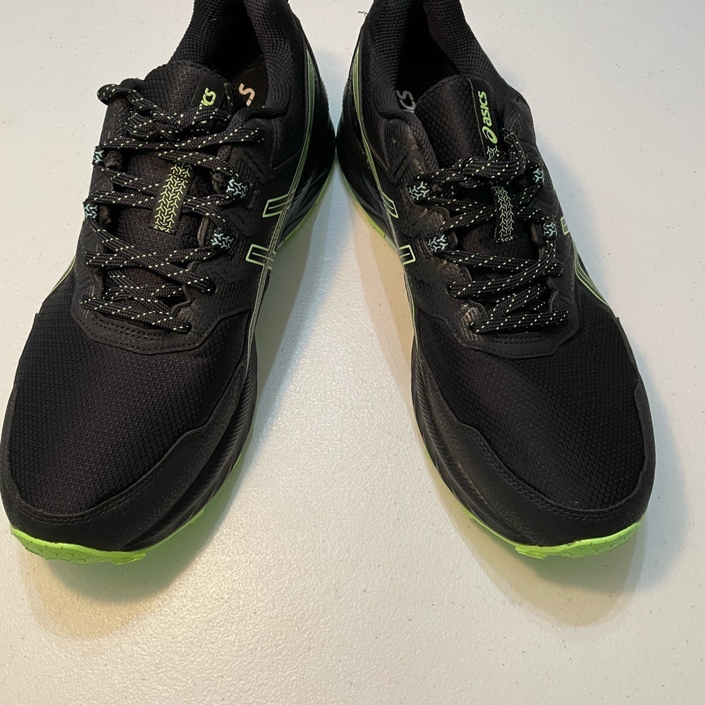Asics Black and Neon Green Athletic Size 12 Shoes SB-BB - Picture 2 of 12